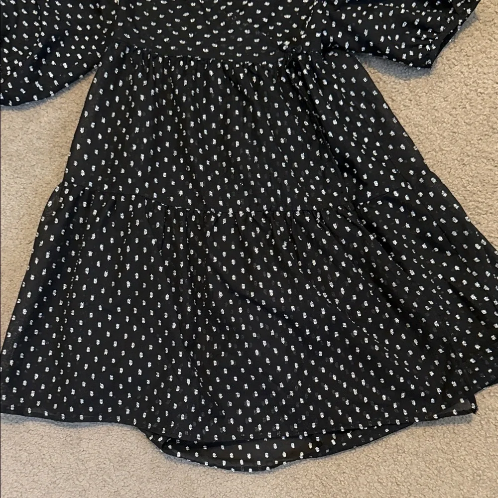 Zara Kids Black Dress with Silver Design